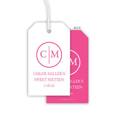 Initial Monogram Hanging Gift Tags