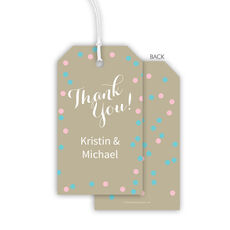 Confetti Vertical Thank You Hanging Gift Tags