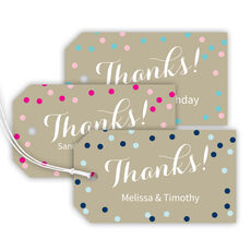 Confetti Horizontal Thank You Hanging Gift Tags