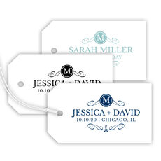 Initial Scroll Hanging Gift Tags