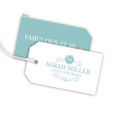 Initial Scroll Hanging Gift Tags