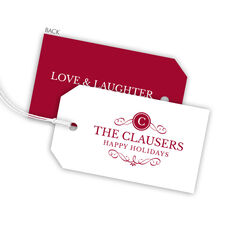 Initial Scroll Hanging Gift Tags