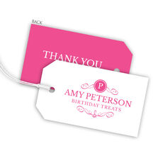 Initial Scroll Hanging Gift Tags