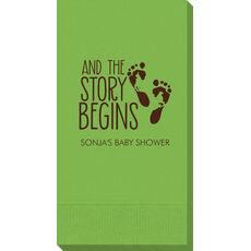 And The Story Begins with Baby Feet Guest Towels