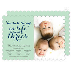 Triplet clearance baby announcements