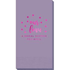 Confetti Dots Our Love Guest Towels