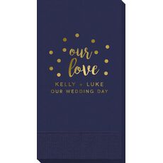 Confetti Dots Our Love Guest Towels