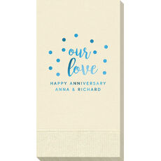 Confetti Dots Our Love Guest Towels