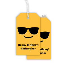 Yellow Emoji Hanging Gift Tags