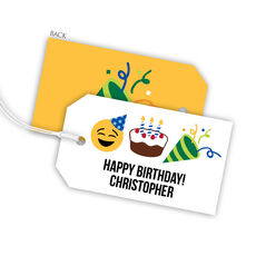 Birthday Boy Emoji Hanging Gift Tags