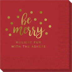 Confetti Dots Be Merry Napkins