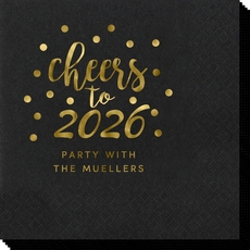 Confetti Dots Cheers to the New Year Napkins