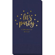 Confetti Dots Let's Party Guest Towels