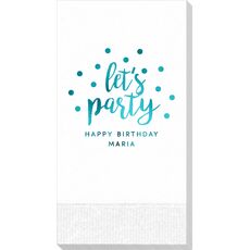 Confetti Dots Let's Party Guest Towels