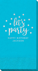 Confetti Dots Let's Party Guest Towels