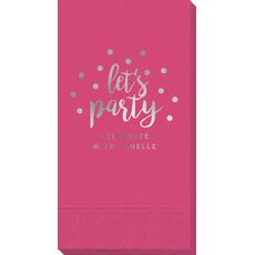 Confetti Dots Let's Party Guest Towels