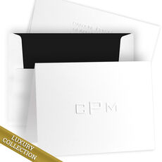 Luxury Monogram Note Card Collection - Embossed