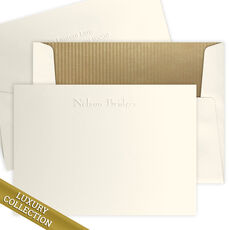 Luxury Nelson Flat Note Card Collection - Embossed