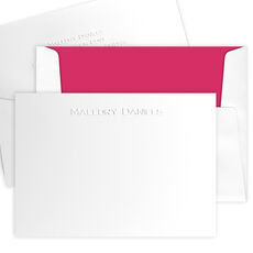 Luxury Mallory Flat Note Card Collection - Embossed