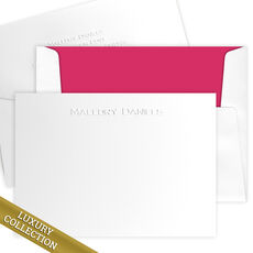 Luxury Mallory Flat Note Card Collection - Embossed