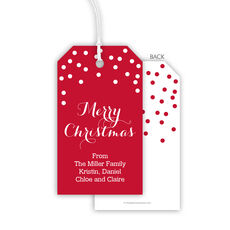 Holiday Confetti Hanging Gift Tags