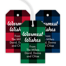 Plaid Holiday Hanging Gift Tags
