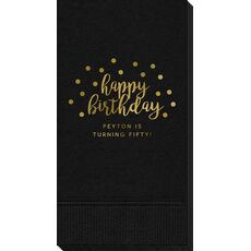 Confetti Dots Happy Birthday Guest Towels