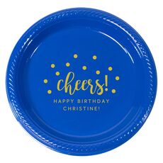 Confetti Dots Cheers Plastic Plates