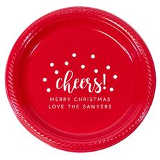 Confetti Dots Cheers Plastic Plates
