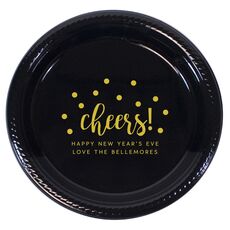 Confetti Dots Cheers Plastic Plates