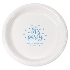 Confetti Dots Let's Party Plastic Plates