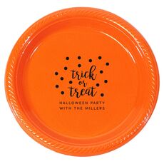Confetti Dots Trick or Treat Plastic Plates