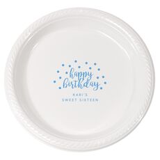 Confetti Dots Happy Birthday Plastic Plates
