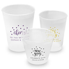 Personalized Confetti Dot Shatterproof Cups