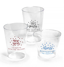 Personalized Confetti Dot Clear Plastic Cups