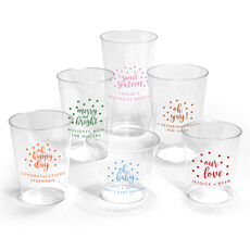 Personalized Confetti Dot Clear Plastic Cups