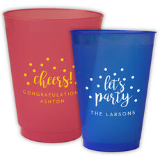 Personalized Confetti Dot Colored Shatterproof Cups