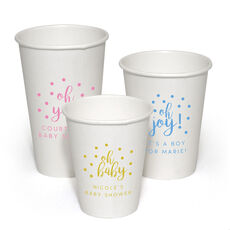Personalized Confetti Dot Paper Coffee Cups