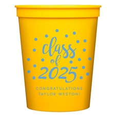 Class of Confetti Dot Stadium Cups