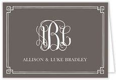 Classic Border Charcoal Folded Enclosure Cards