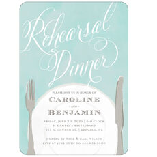 Plated Rehearsal Dinner Invitations