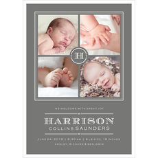 Tailored Entrance Baby Photo Announcements