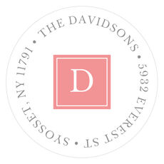 Pink Simply Sweet Round Address Labels