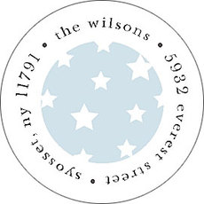 New Star Round Address Labels