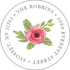 Garden Greetings Round Address Labels