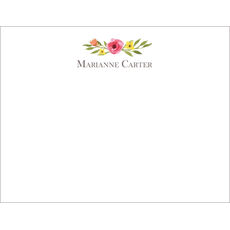 Floral Motif Flat Note Cards