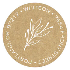 Sweet Sprigs Round Address Labels