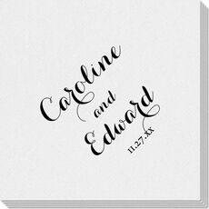 Darling Script Linen Like Napkins