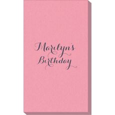 Darling Script Linen Like Guest Towels