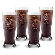 Personalized Tritan Acrylic 16 oz Pilsner Set – Beach Collection